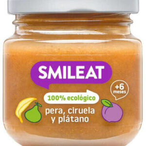 Tarrito pera ciruela platano Smileat 130g