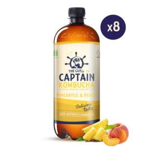 Kombucha CAPTAIN 1 lt Piña y Melocoton