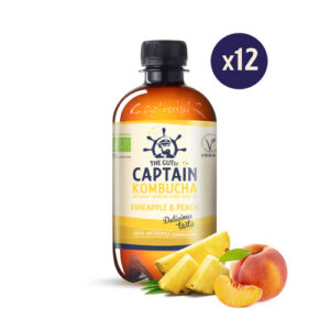 Kombucha CAPTAIN 400 ml Piña y Melocoton
