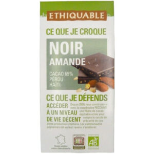 Choco Negro Almendras 100gr Ethiquable