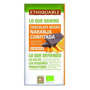 Choco Negro Naranja Confit. 100gr Ethiquable