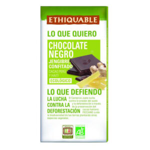 Choco Negro Jengibre Confit. 100gr Ethiquable