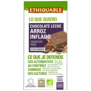 Choco leche arroz inflado 100 g Ethiquable