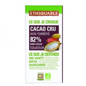 Choco crudo 82% Ecuador 80g