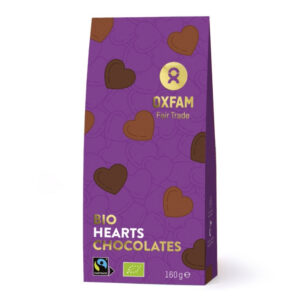 Bombones corazones praline 160g Oxfam