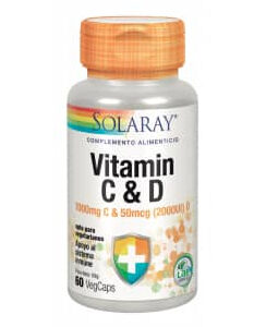 VITAMINA C+D 60 CAPS SOLARAY