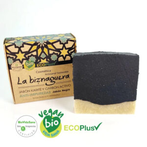 Jabon carbon activado karite La Biznaguera