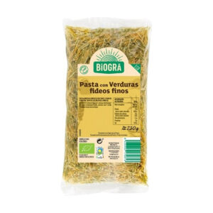 Fideo Fino Verduras tricolor 250gr Biogra
