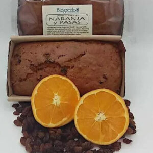 Cake Naranja-Pasas 350gr Biogredos